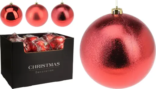[CAR103020] XMAS BALL 140MM RED 3ASS