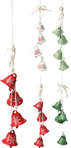 [GR9023670] BELL GARLAND 38CM 4ASS CLR