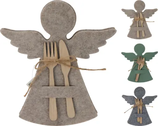 [GR9123620] CUTLERY HOLDER ANGELS SET 4