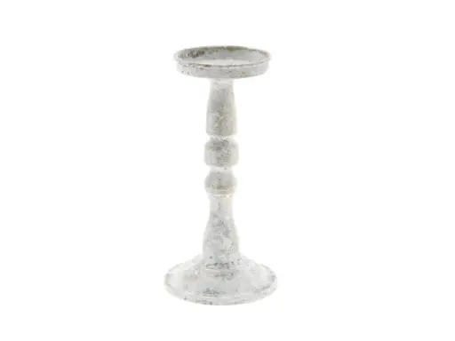 [862645113] Candleholder Sapri H23.5D11.7 Antiek wit