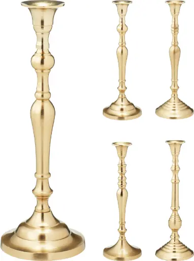 [A67102200] CANDLE HOLDER 29CM GOLD