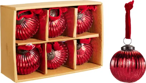 [A68124740] XMAS BALL 8CM RED