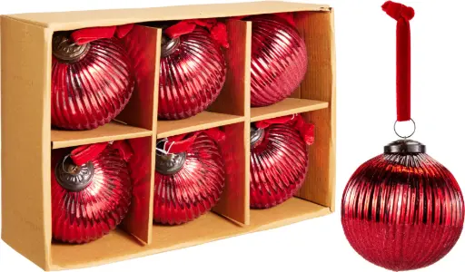 [A68124750] XMAS BALL 10CM RED