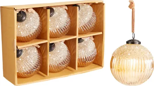 [A68124770] XMAS BALL 10CM GOLD LUSTER