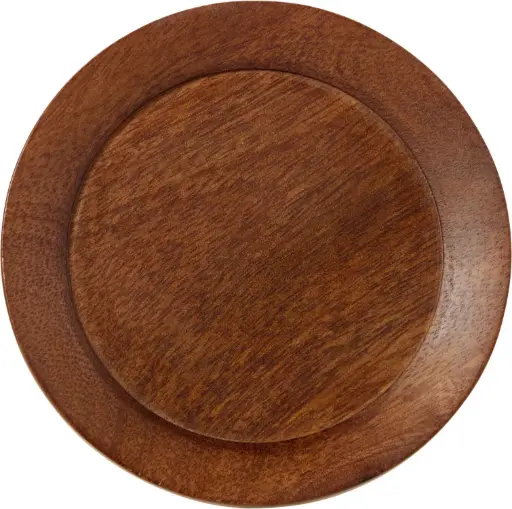 [A98200500] PLATE 12CM ACACIA WOOD BROWN