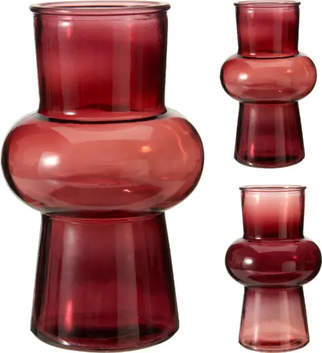 [AAE447520] VASE GLASS 10X18CM 2ASS CLR