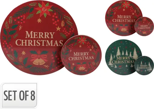 [AAE448000] PLACEMAT AND COASTER SET8 2ASS