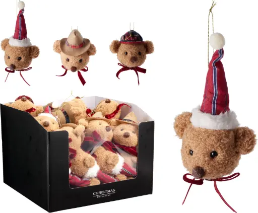 [ABJ460320] BEAR HANGDECO 10CM 3ASS DESIGN