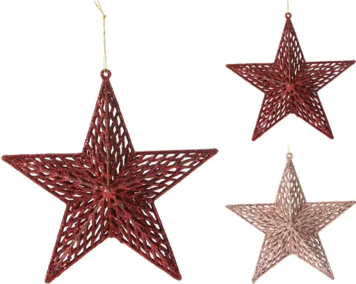 [ABJ461080] STAR HANGDECO 18CM 2ASS COLOUR