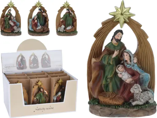 [ALX619800] NATIVITY SCENE 13CM 3ASS