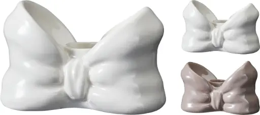 [APF671400] CANDLE HOLDER BOW 11X6X8CM 2AS
