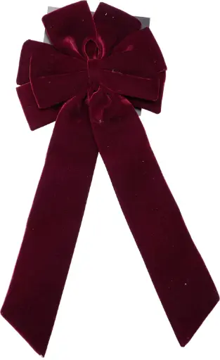 [AWR416970] BOW 90CM 2 LAYERS BURGUNDY