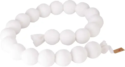 [AWR417760] BALL GARLAND 180CM WHITE