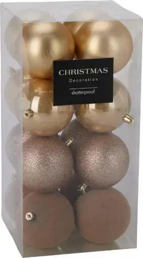 [CAN310110] XMASBALL 6CM SET16 GOLD