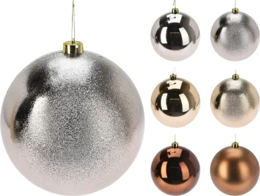 [CAR103560] XMAS BALL 180MM AMBER 6ASS