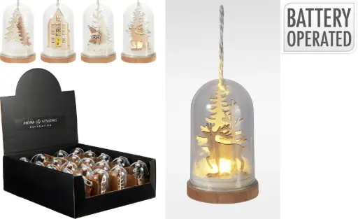 [GR9125170] DOME HANGINGDECO LED 10CM 4ASS