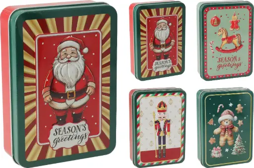 [BL4298110] STORAGE TIN 134X95X37MM 4ASS X